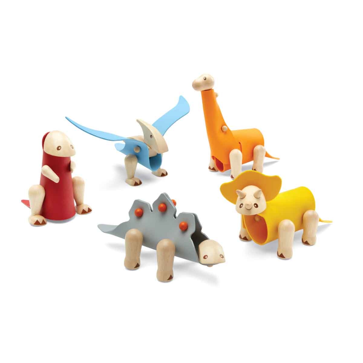 بلان تويز مجسم ستيغوصوروس خشبي افعلها بنفسك للجنسين 3 - 4 سنوات