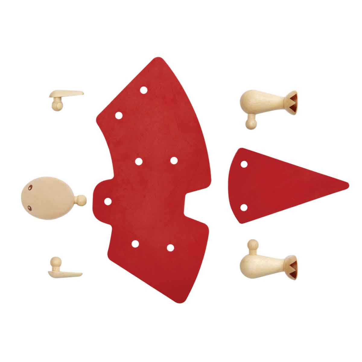 بلان تويز مجسم تيرانوصوروس خشبي افعلها بنفسك للجنسين 3 - 4 سنوات