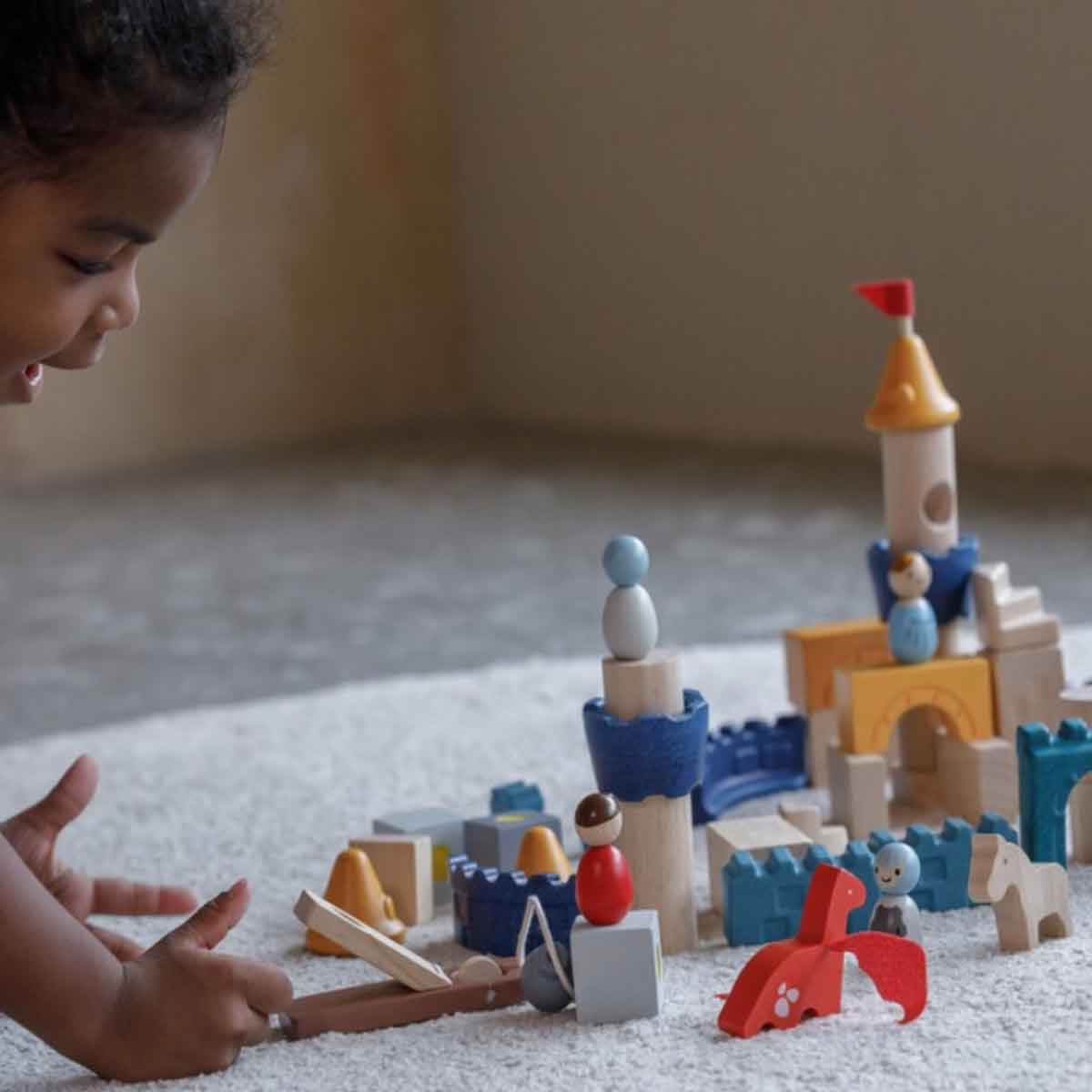 بلان تويز مجموعة مكعبات قلعة بستان للجنسين 3 - 4 سنوات