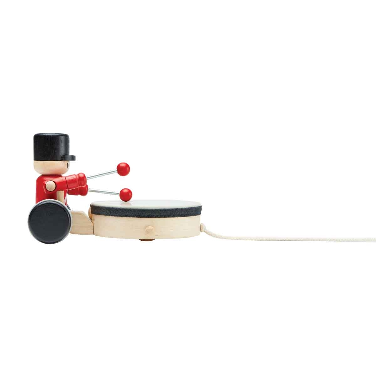 PlanToys Pull Along Drummer Toy Toddler, 0 - 2 Years
