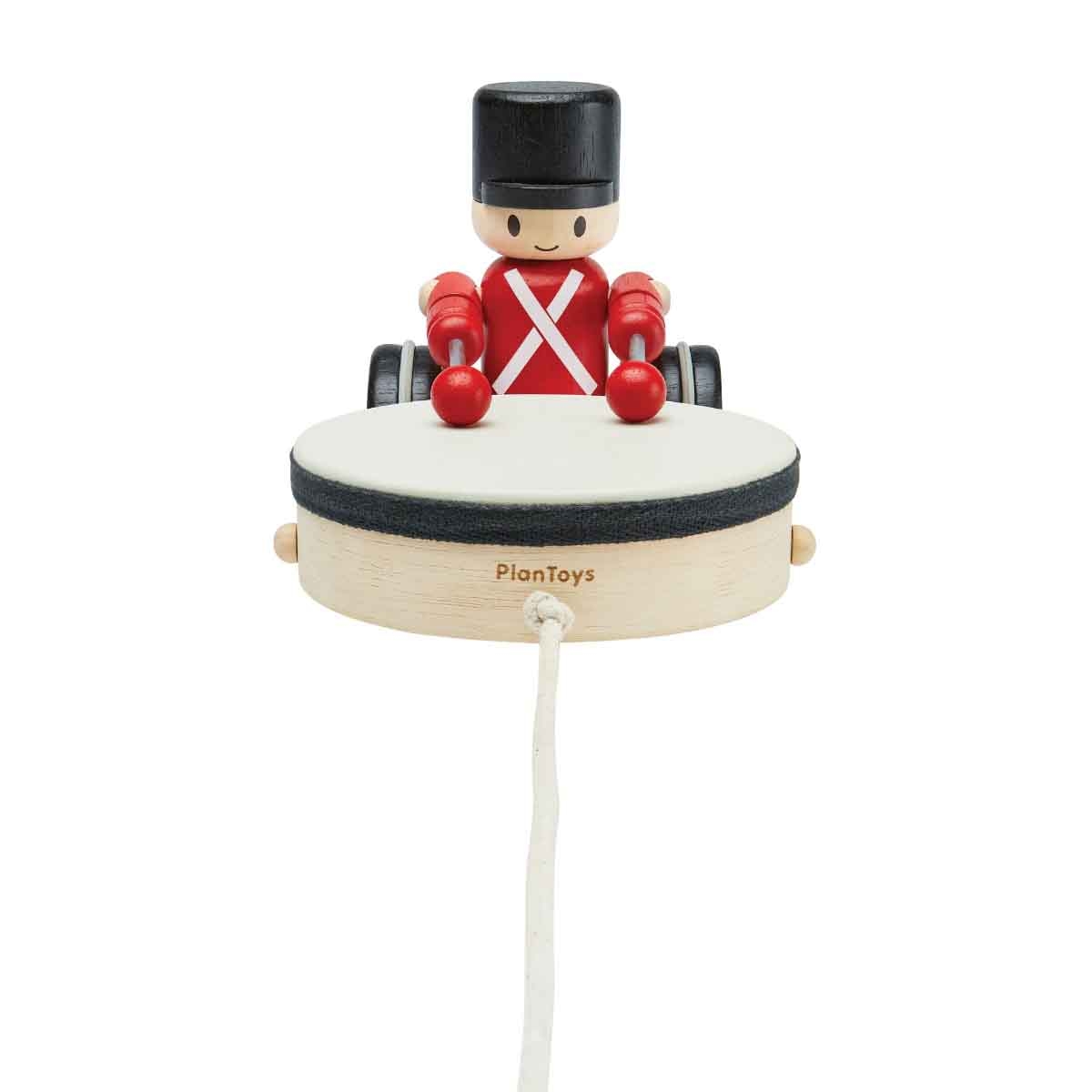 PlanToys Pull Along Drummer Toy Toddler, 0 - 2 Years
