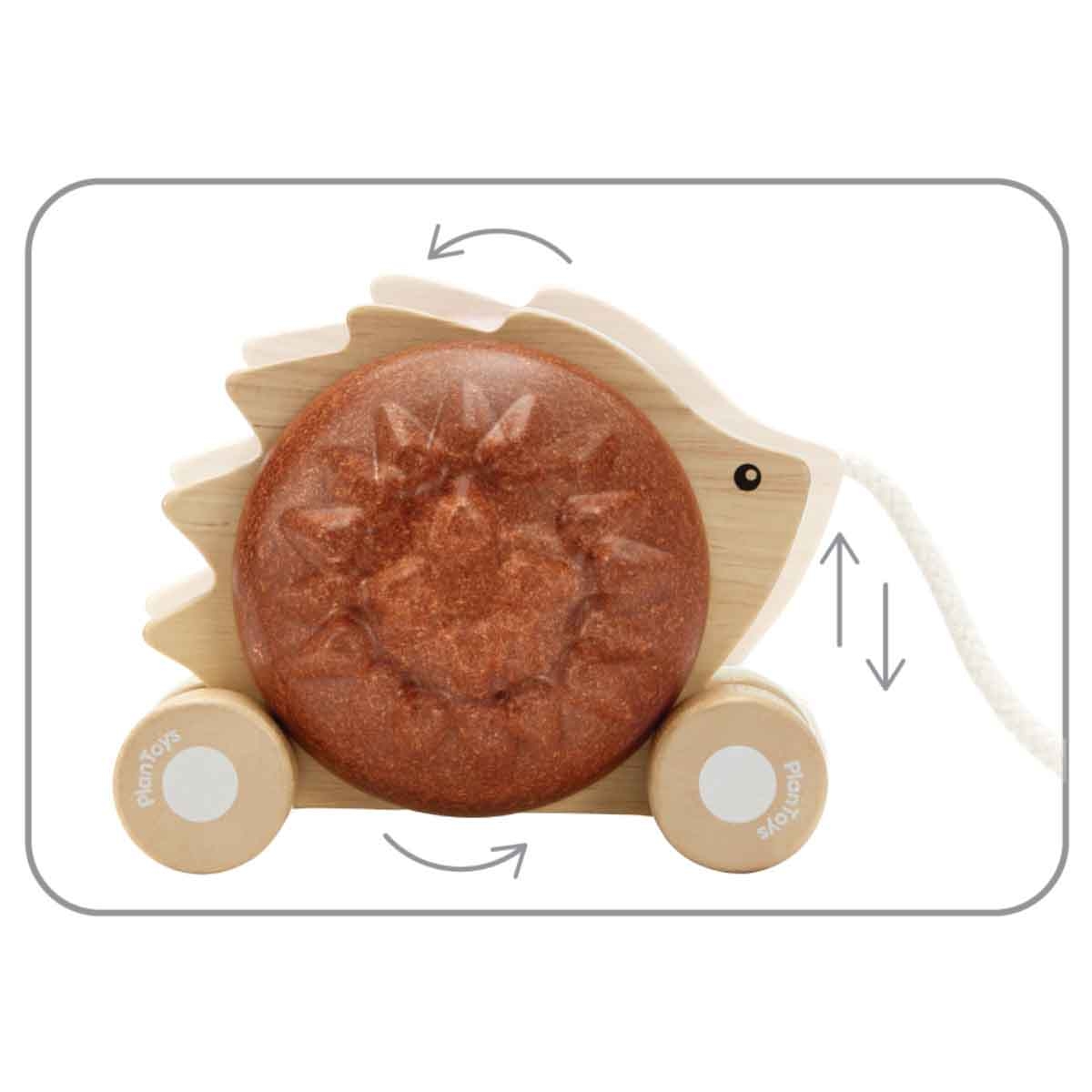 PlanToys Pull-Along Hedgehog Toy Toddler, 0-2 Years