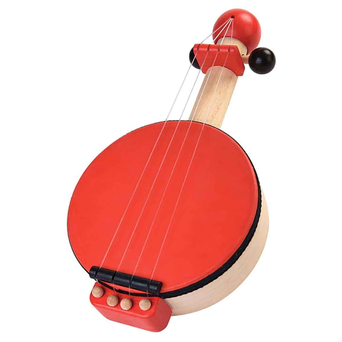 PlanToys Wooden Banjo Musical Toy Unisex, 3-4 Years