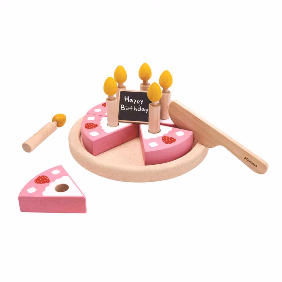 PlanToys Wooden Birthday Cake Set Unisex, 3-4 Years