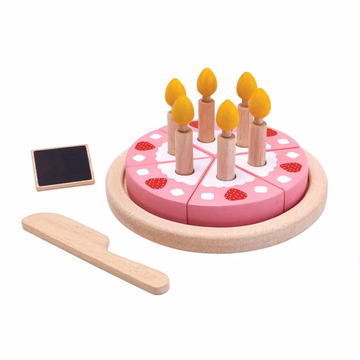 PlanToys Wooden Birthday Cake Set Unisex, 3-4 Years