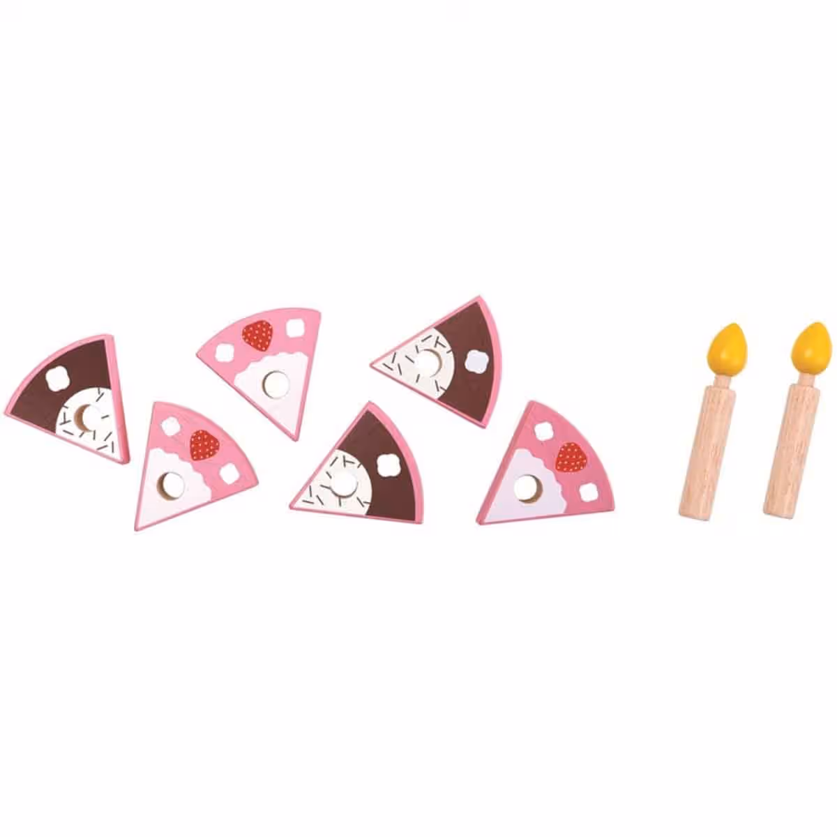 PlanToys Wooden Birthday Cake Set Unisex, 3-4 Years