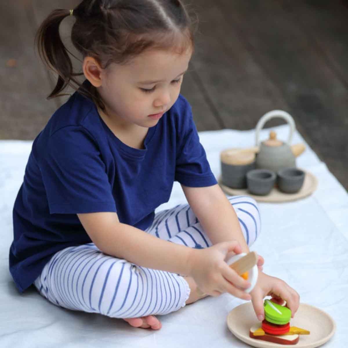 PlanToys Wooden Breakfast Set Unisex, 3-4 Years