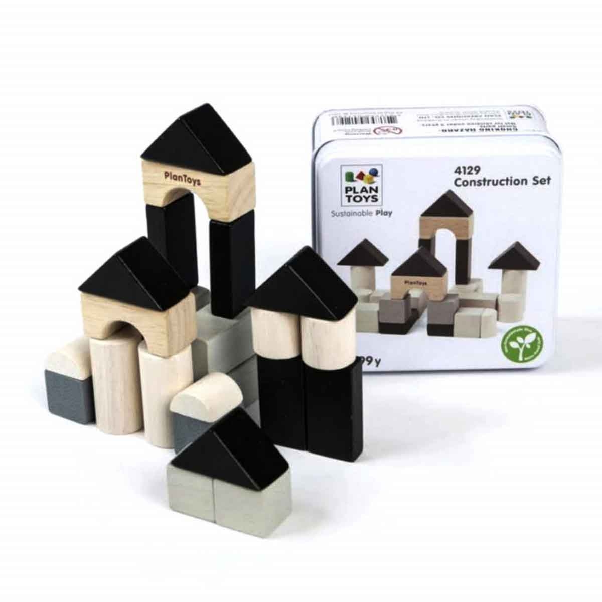 PlanToys Wooden Construction Set Unisex, 3-4 Years