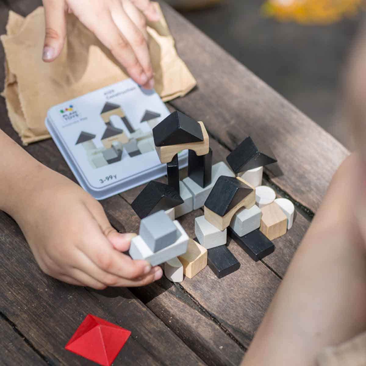 PlanToys Wooden Construction Set Unisex, 3-4 Years