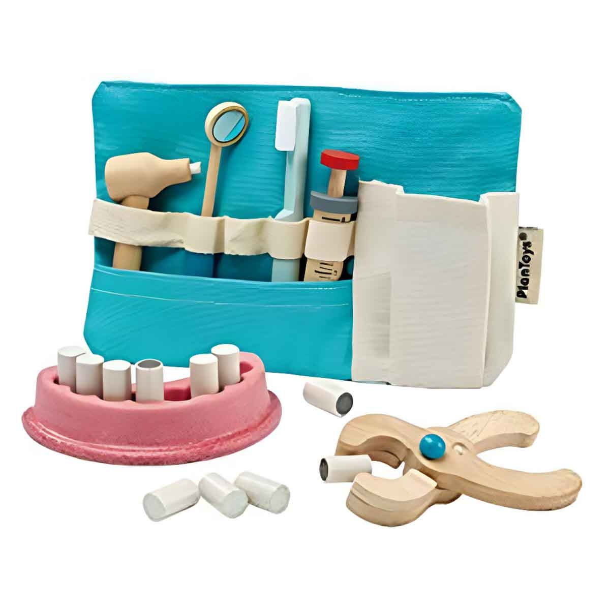 PlanToys Wooden Dentist Set Unisex, 3-4 Years