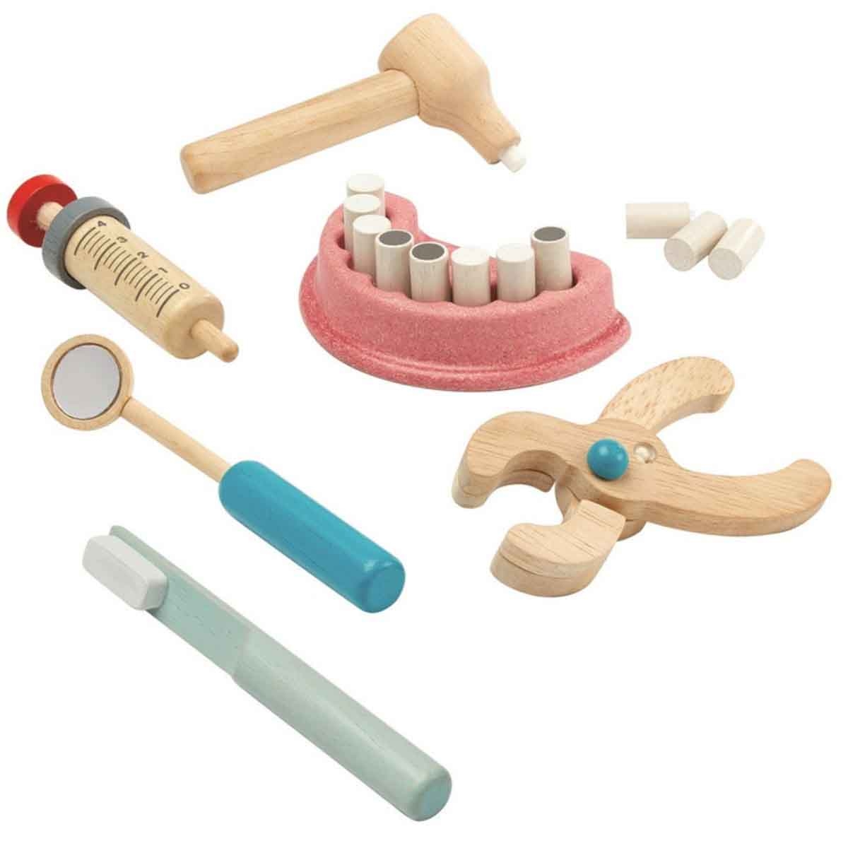 PlanToys Wooden Dentist Set Unisex, 3-4 Years
