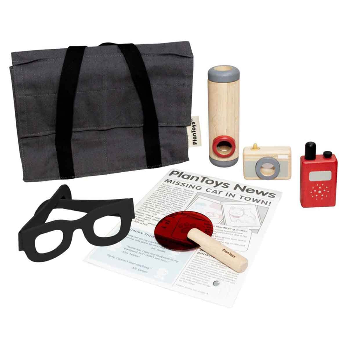 PlanToys Wooden Detective Set Unisex, 3-4 Years
