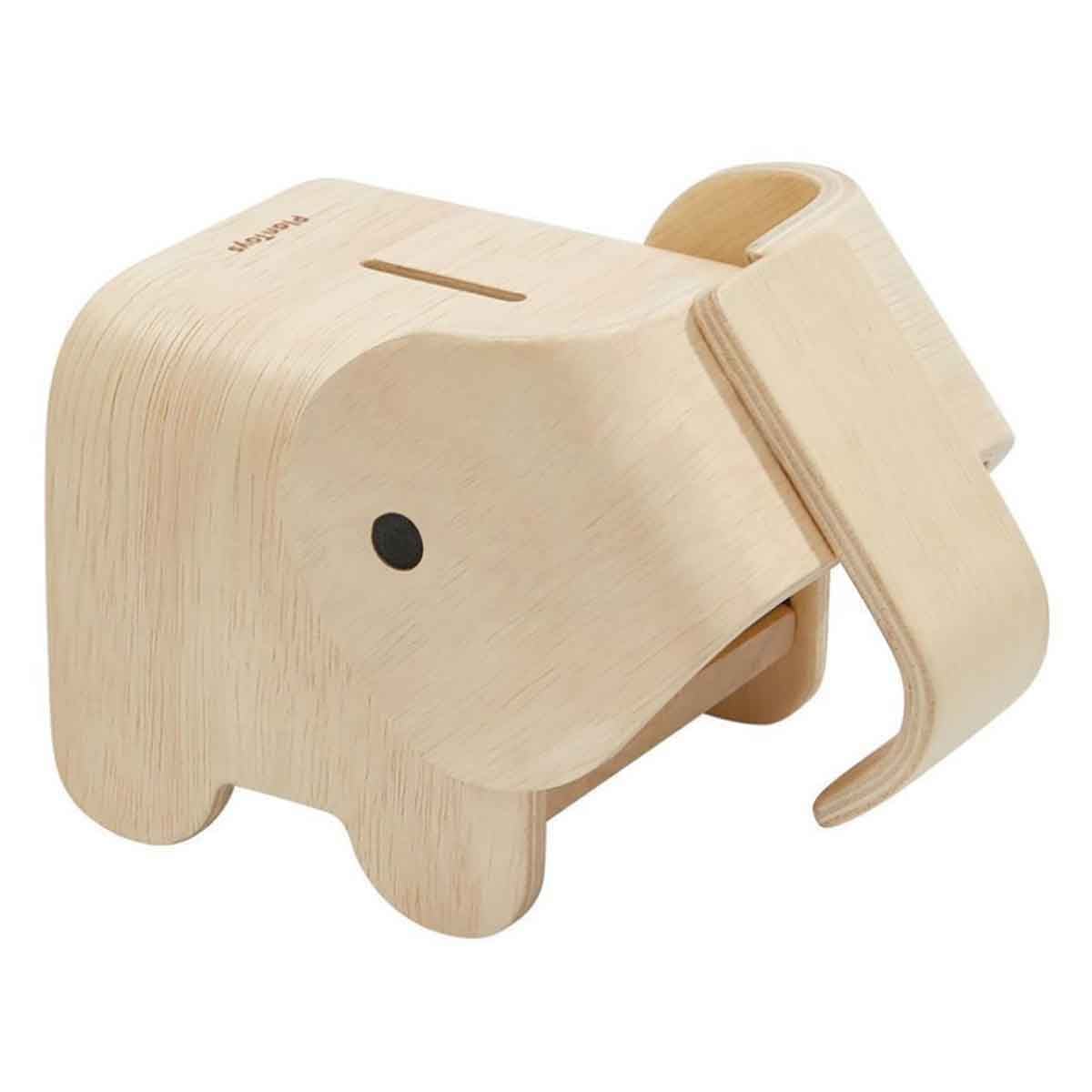 PlanToys Wooden Elephant Bank Unisex, 3-4 Years
