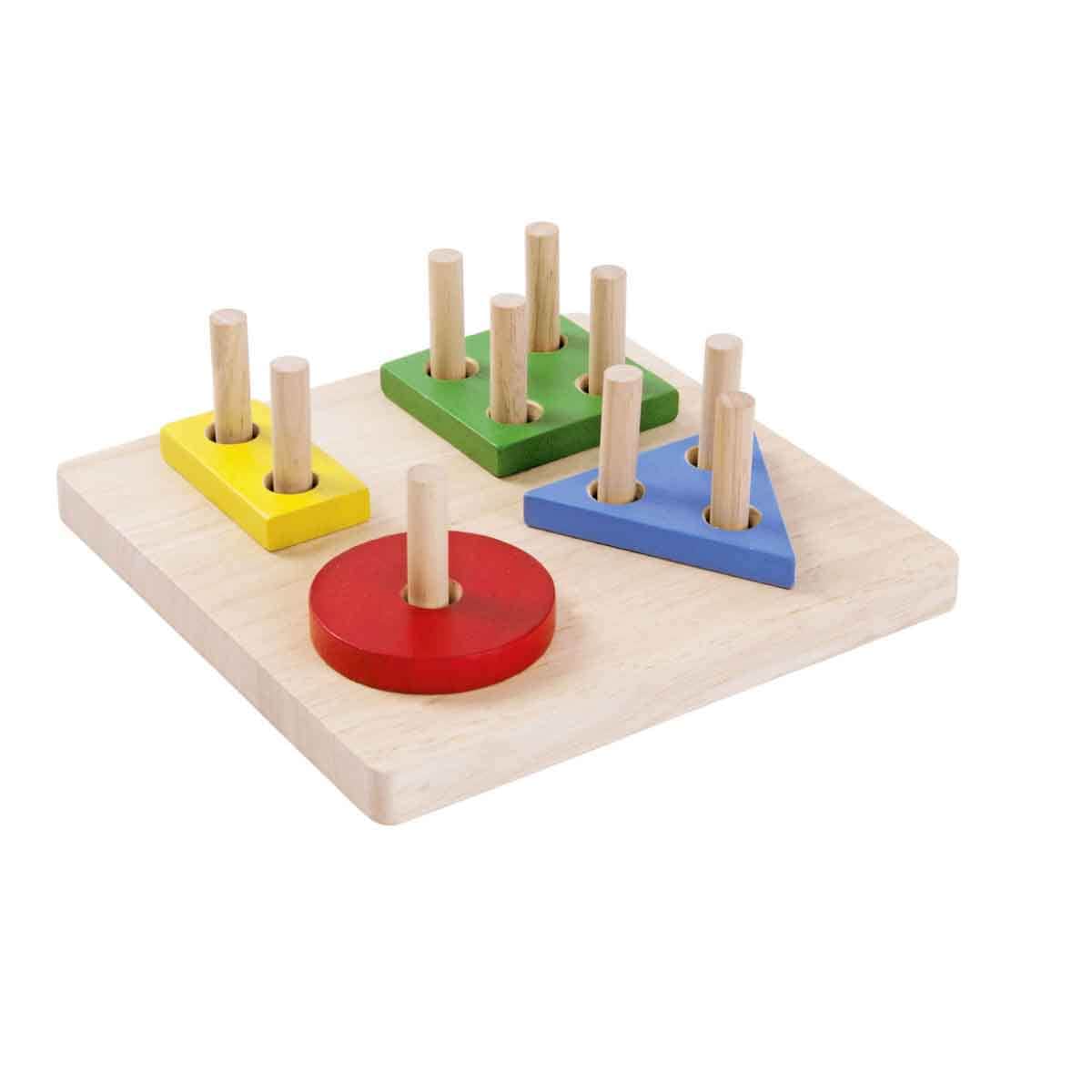 PlanToys Wooden Geometric Sorting Board Unisex, 3-4 Years
