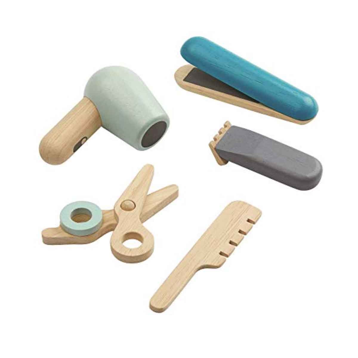 بلان تويز مجموعة تصفيف الشعر خشبية، للجنسين، من عمر 3 إلى 4 سنوات