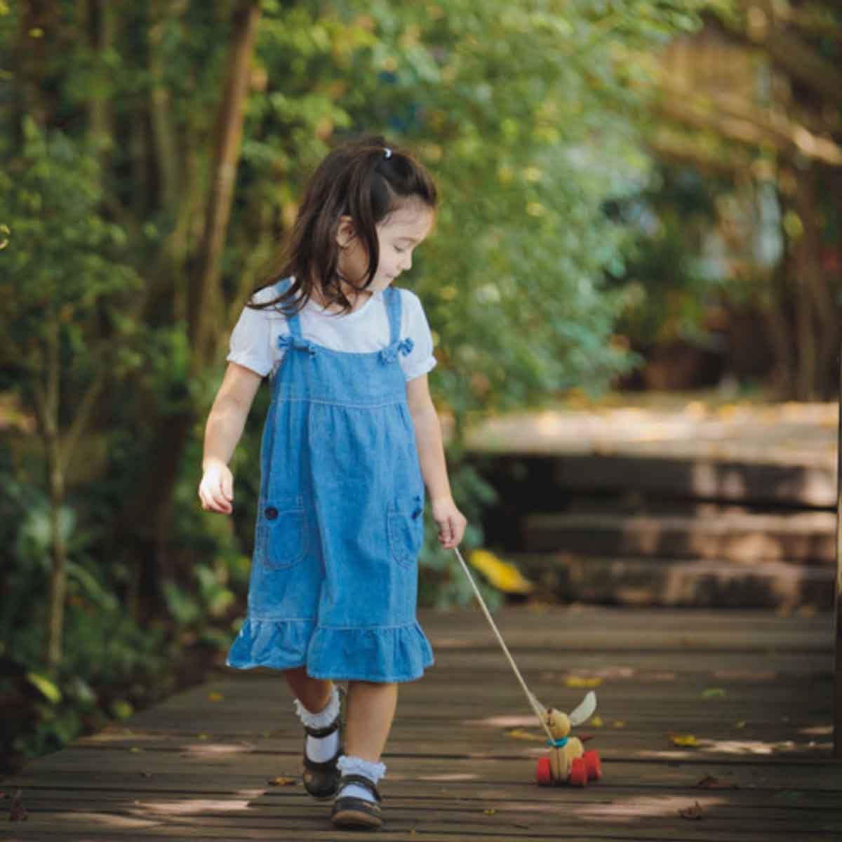 PlanToys Wooden Happy Puppy Pull-Along Toy Toddler, 0-2 Years