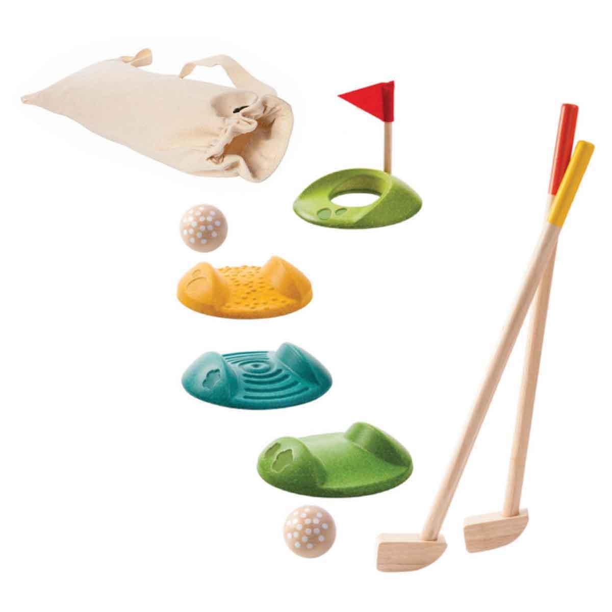 PlanToys Wooden Mini Golf Full Set Unisex, 3-4 Years