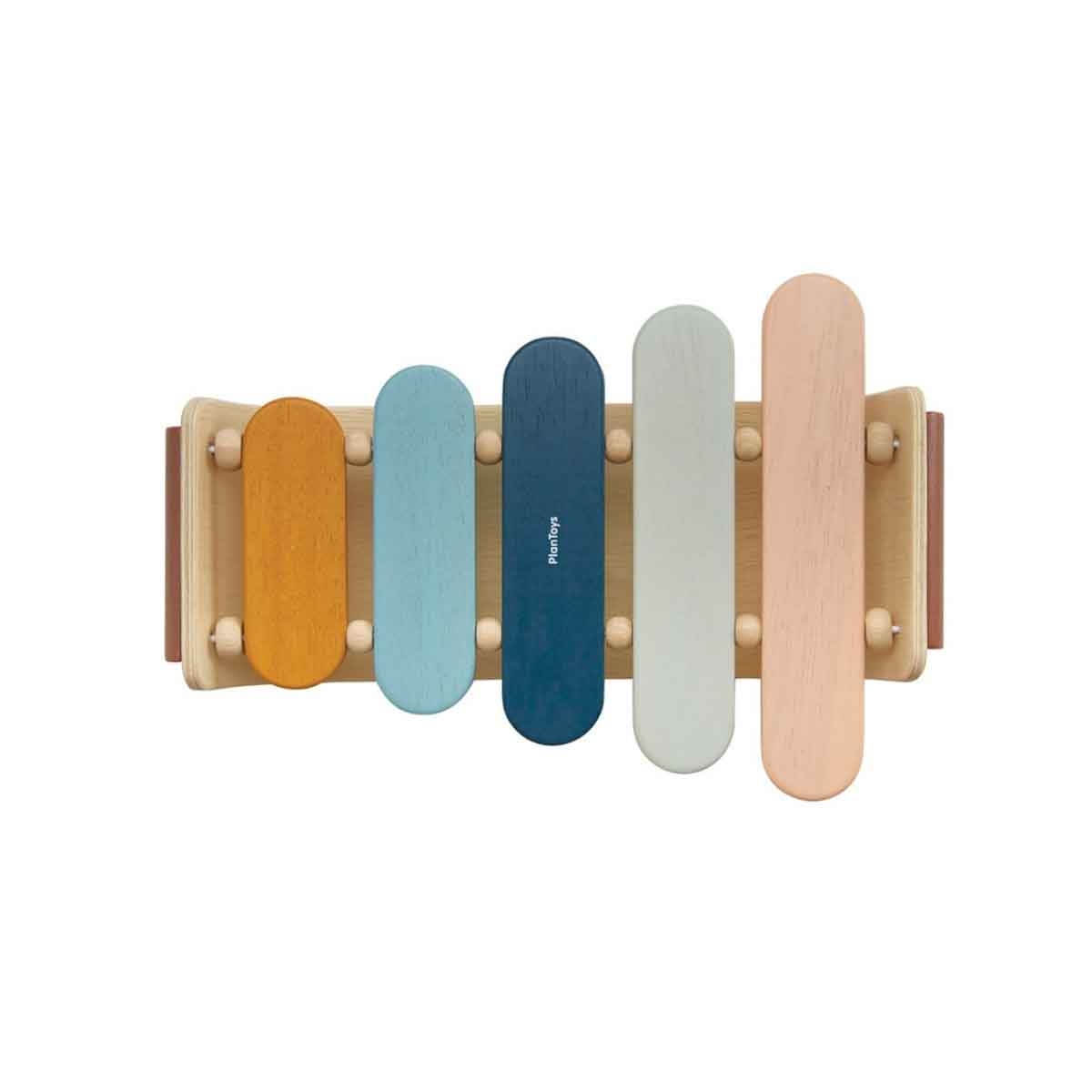 بلان تويز لعبة موسيقية إكسيليفون بيضاوي بستان خشبية للجنسين 3 - 4 سنوات