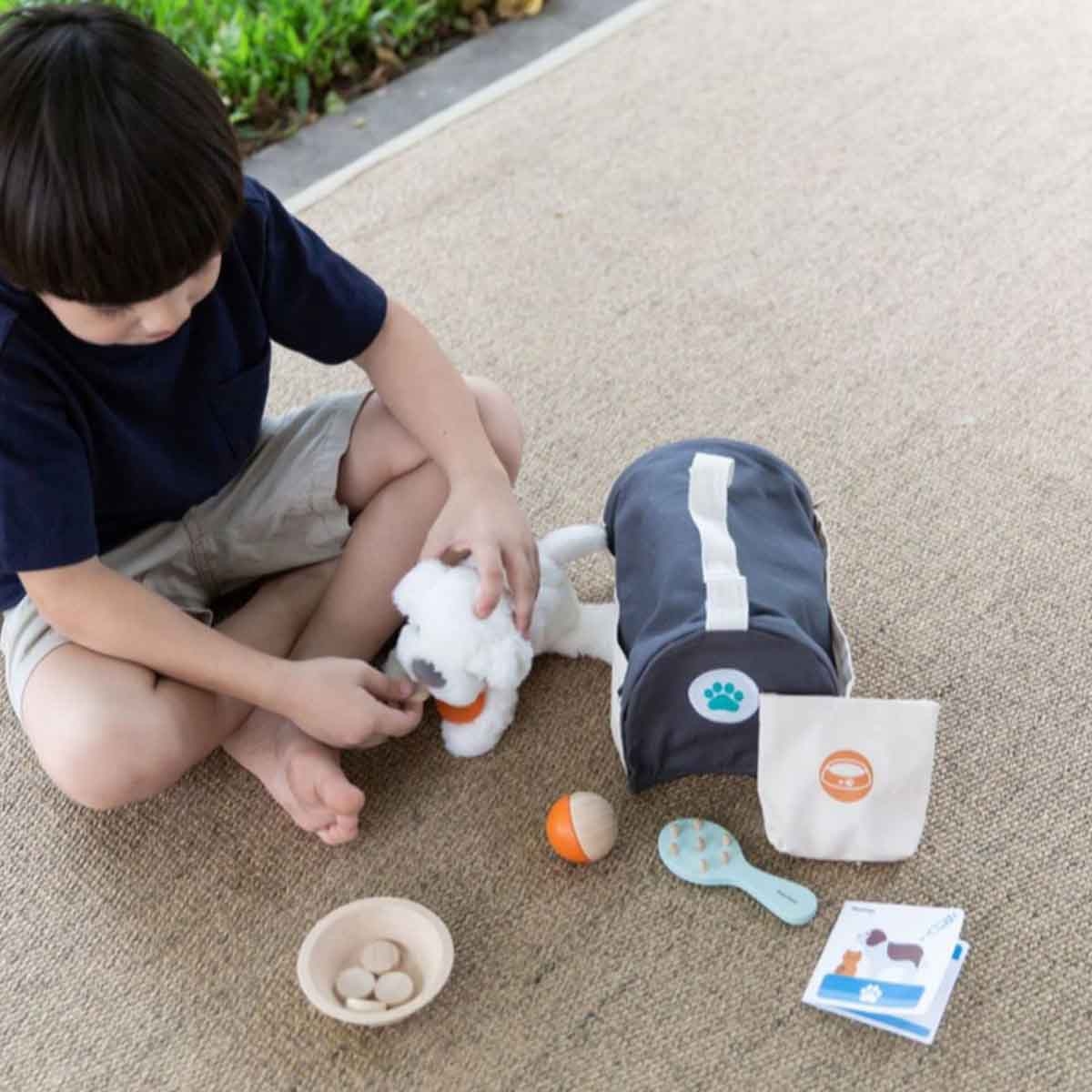 بلان تويز مجموعة العناية بالحيوانات الأليفة خشبية، للجنسين، من عمر 3 إلى 4 سنوات