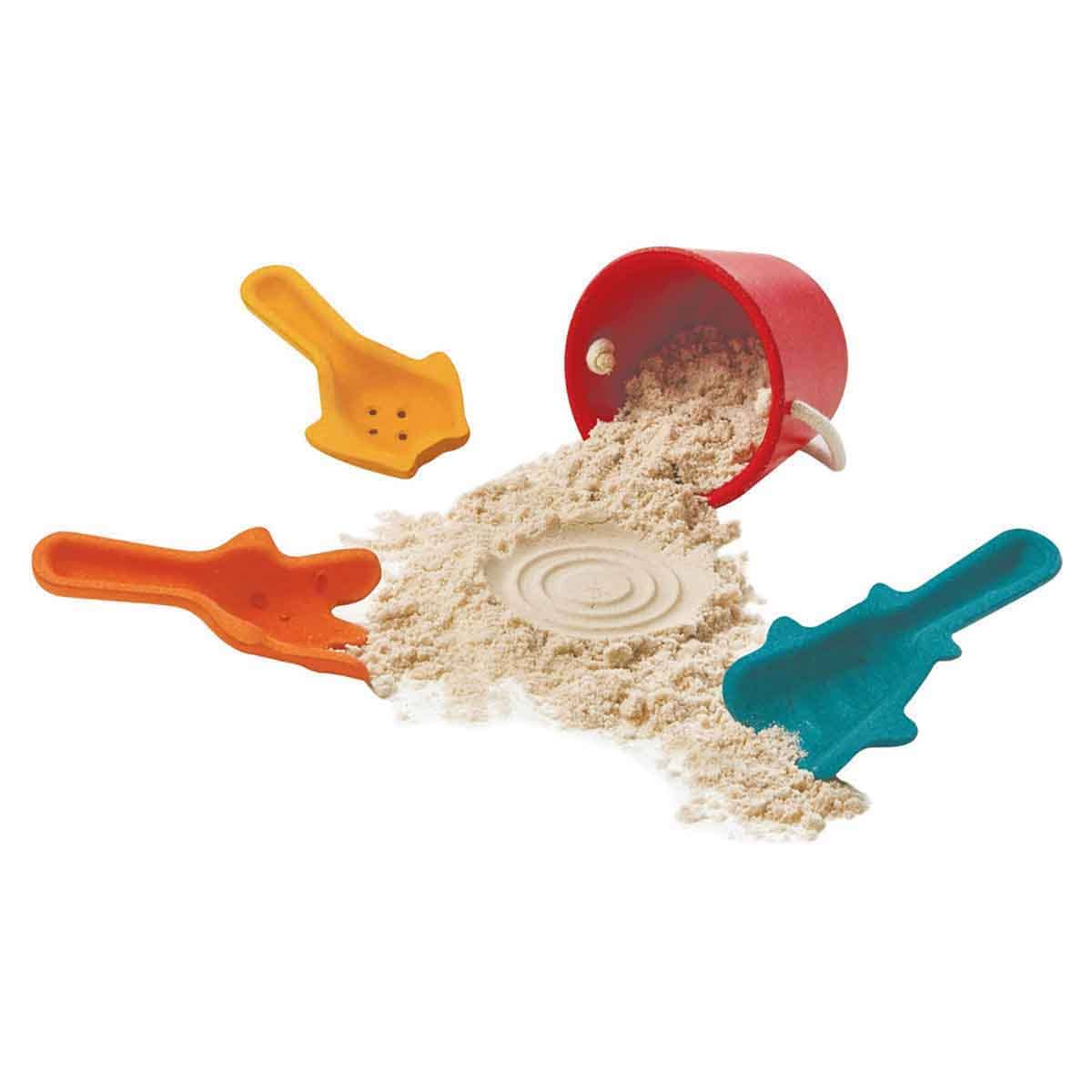 PlanToys Wooden Sand Play Set Unisex, 3-4 Years
