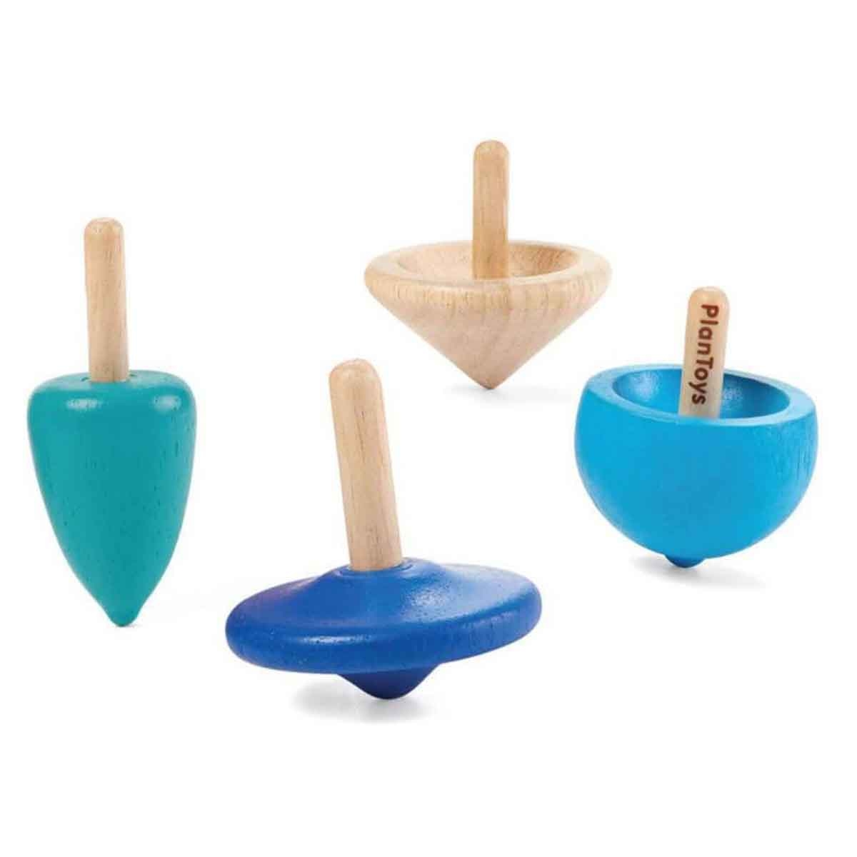 بلان تويز لعبة دوّامات خشبية، للجنسين، من عمر 3 إلى 4 سنوات