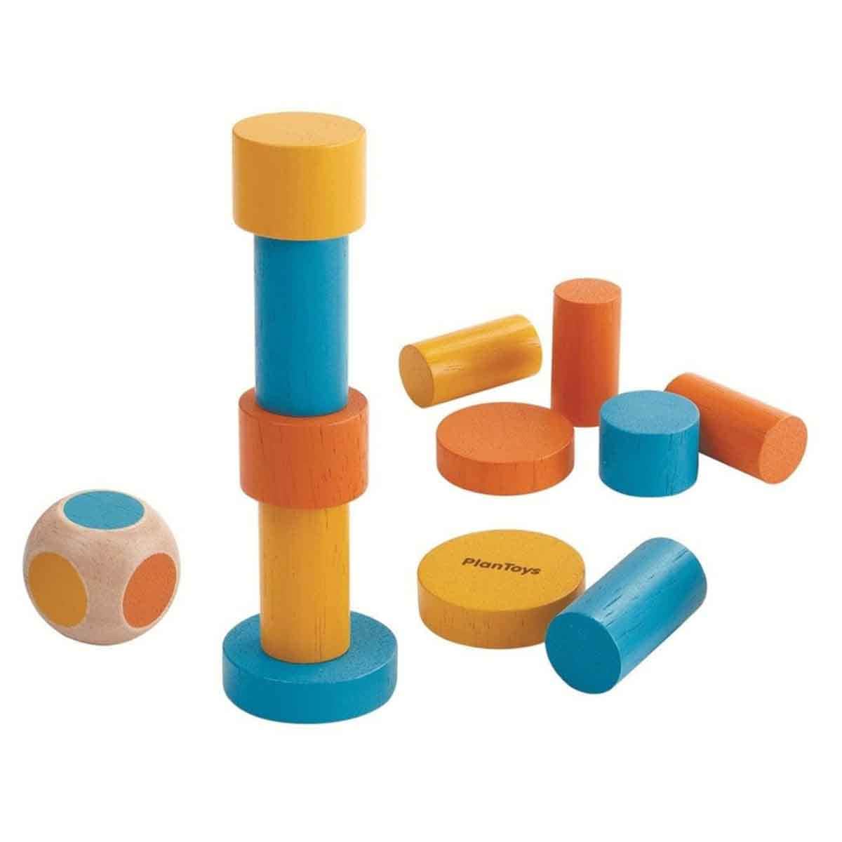 PlanToys Wooden Stacking Game Unisex, 3-4 Years