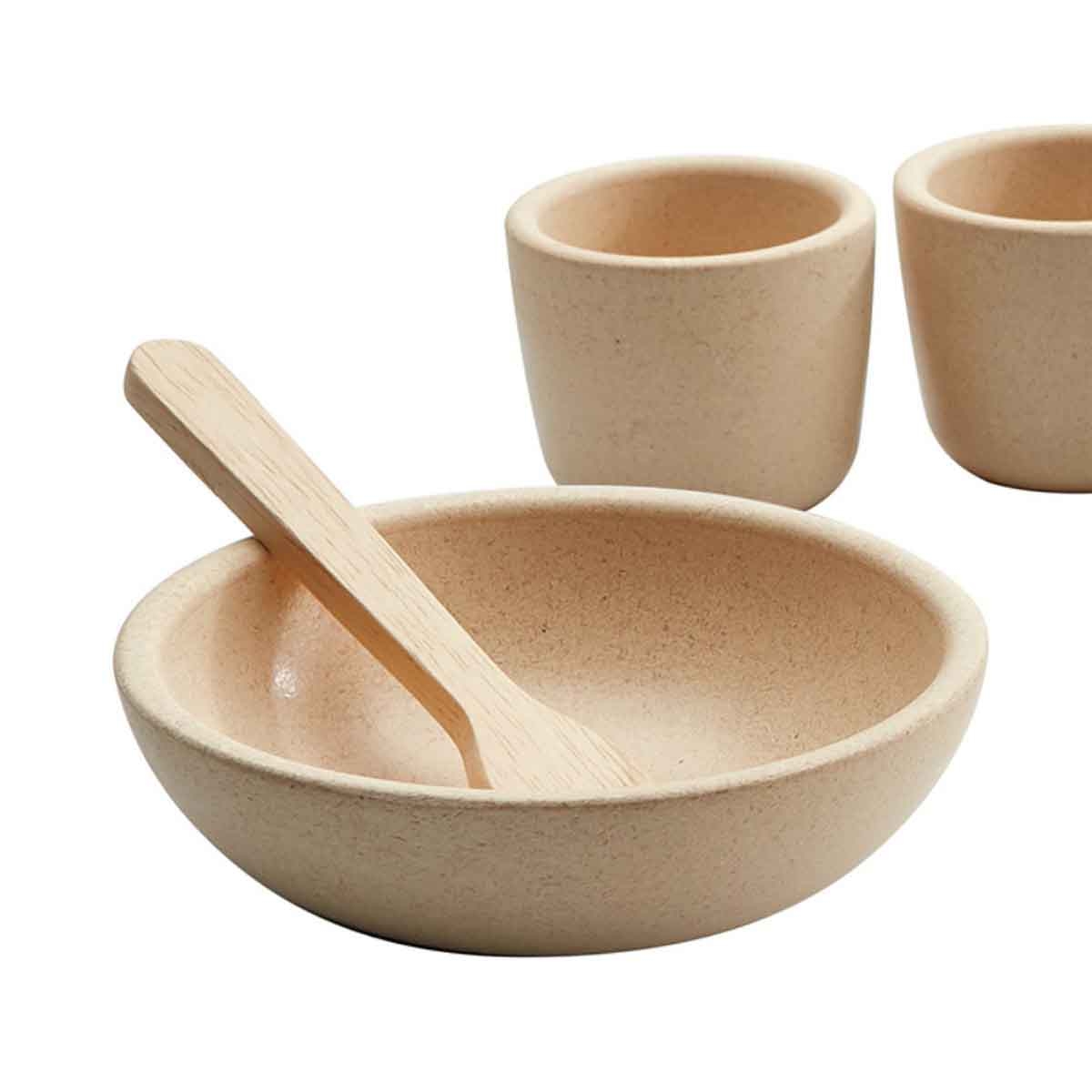 PlanToys Wooden Tableware Set Unisex, 3-4 Years