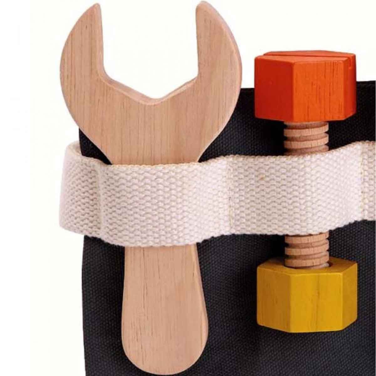 PlanToys Wooden Tool Belt Unisex, 3-4 Years