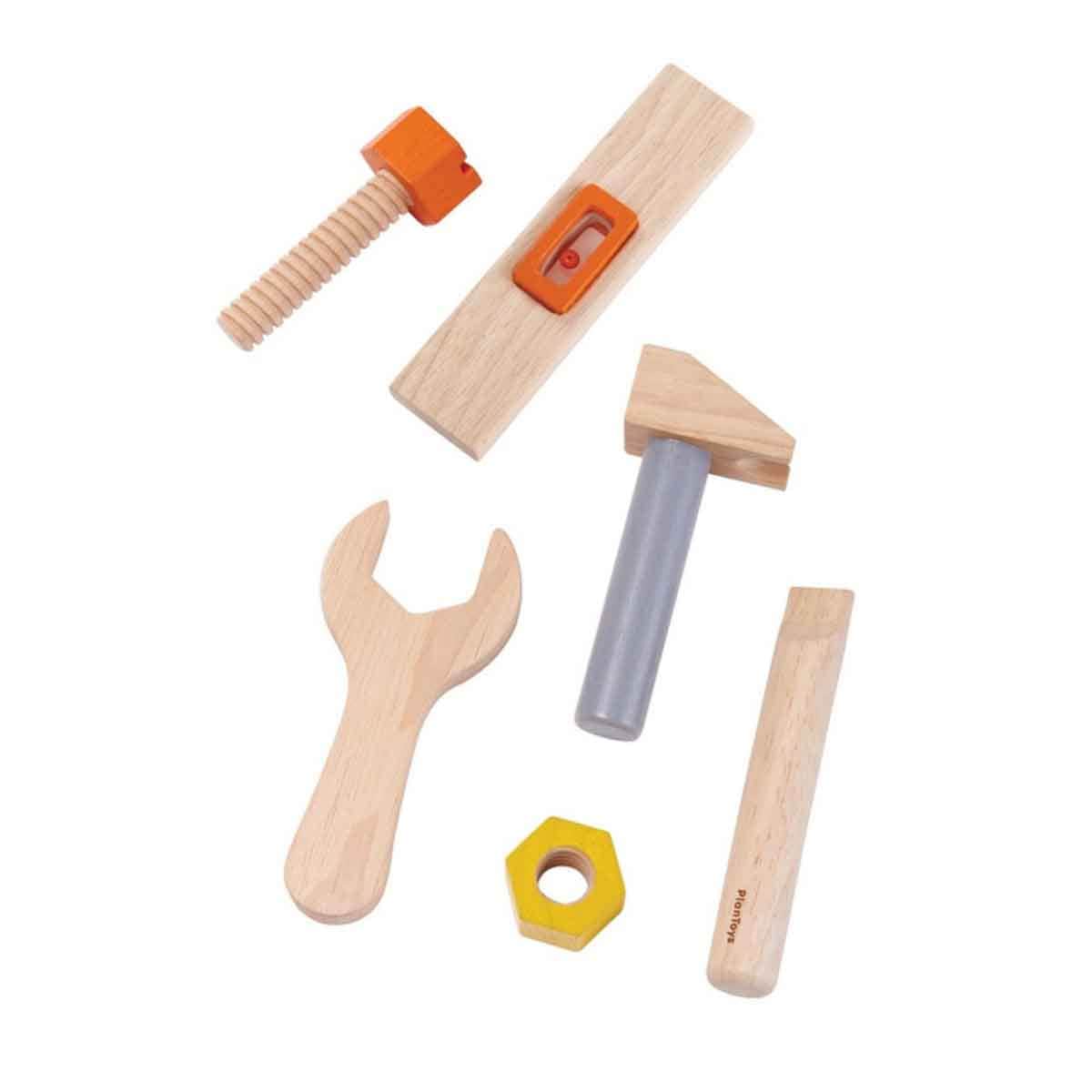 PlanToys Wooden Tool Belt Unisex, 3-4 Years