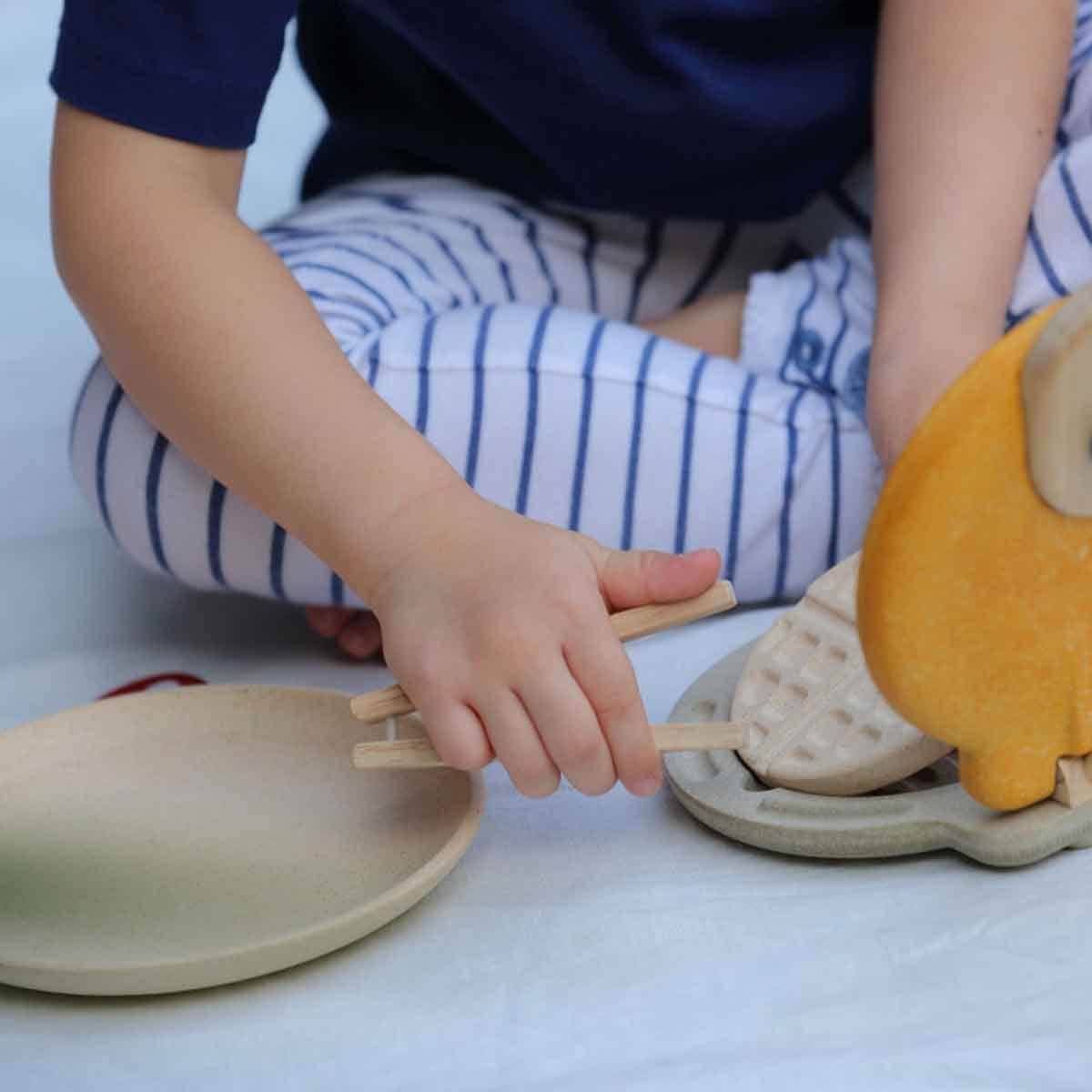 PlanToys Wooden Waffle Set Unisex, 3-4 Years