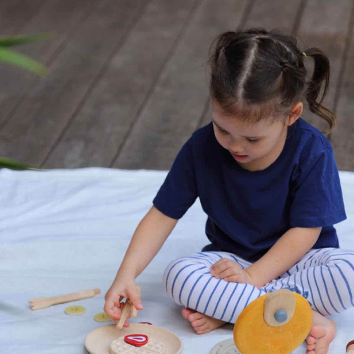 PlanToys Wooden Waffle Set Unisex, 3-4 Years