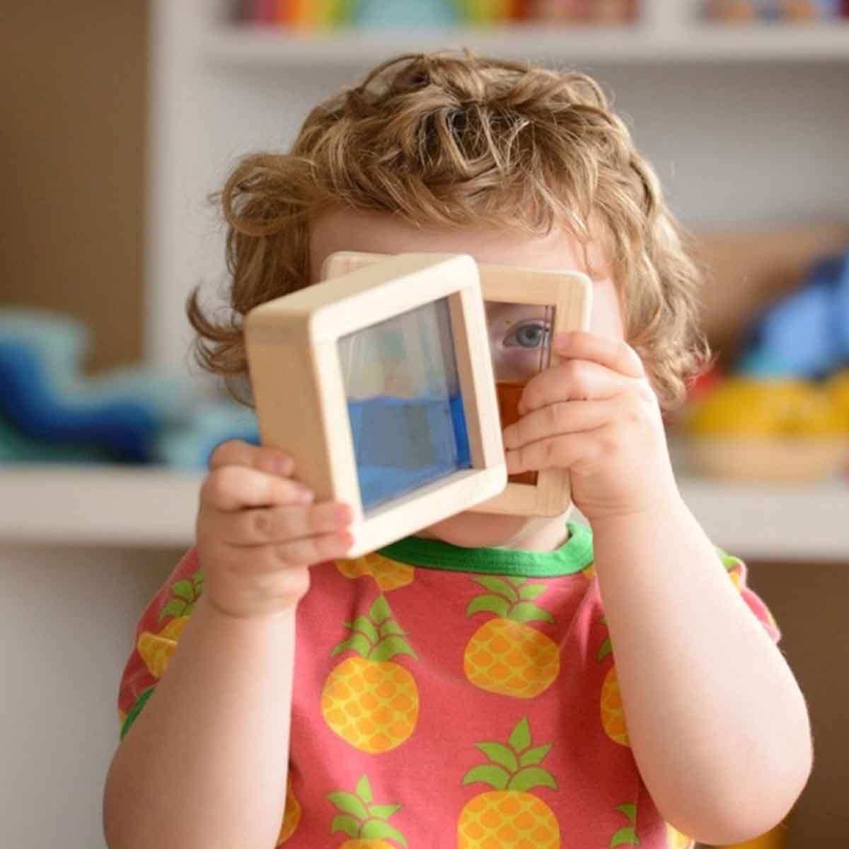 بلان تويز مجموعة مكعبات مياه خشبية للجنسين 3 - 4 سنوات