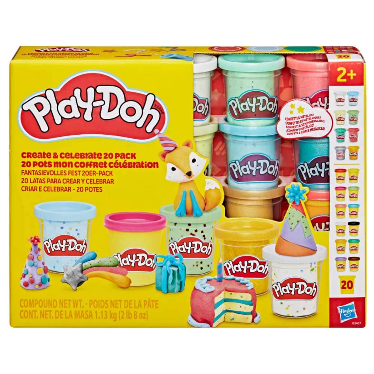 Play-Doh 20-Piece Create & Celebrate Modeling Clay Set Unisex, 3-4 Years