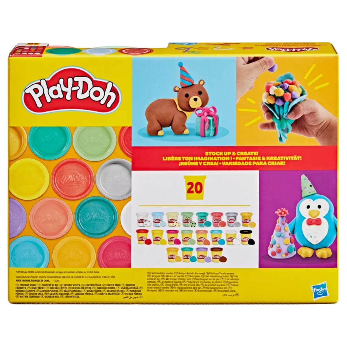 Play-Doh 20-Piece Create & Celebrate Modeling Clay Set Unisex, 3-4 Years