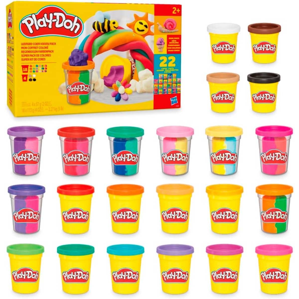 Play-Doh 22-Piece Ultimate Color Variety Dough Set Unisex, 2-3 Years