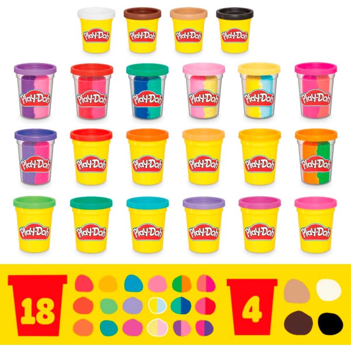 Play-Doh 22-Piece Ultimate Color Variety Dough Set Unisex, 2-3 Years