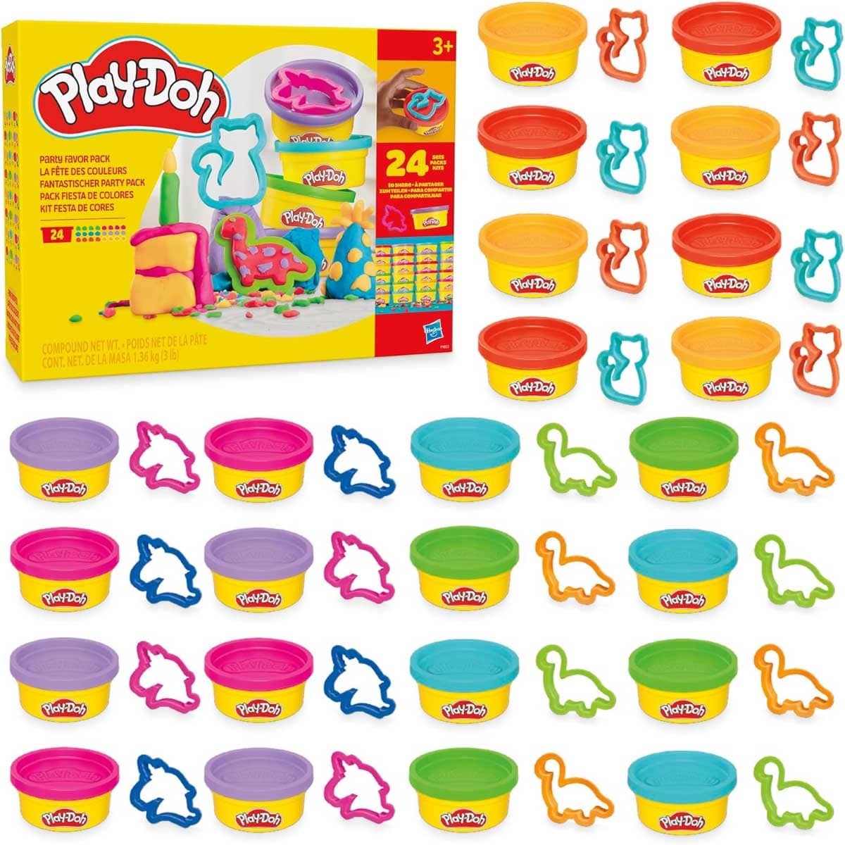 Play-Doh 24-Piece Party Favor Set Unisex, 3-4 Years