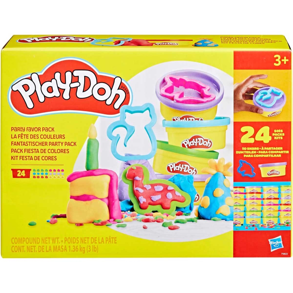Play-Doh 24-Piece Party Favor Set Unisex, 3-4 Years