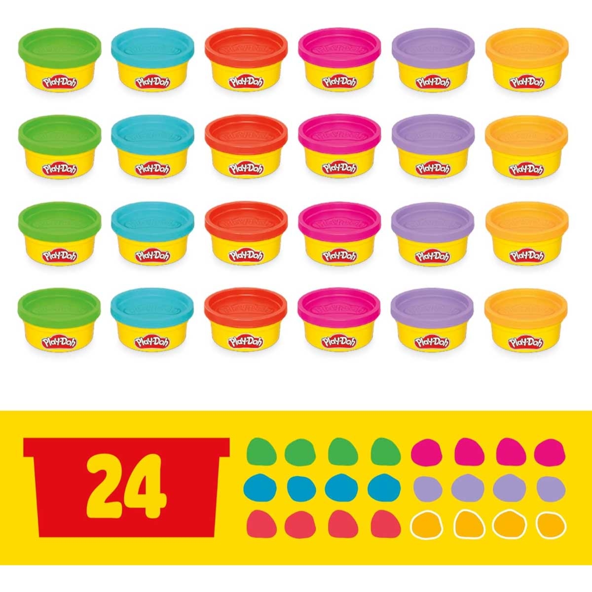 Play-Doh 24-Piece Party Favor Set Unisex, 3-4 Years