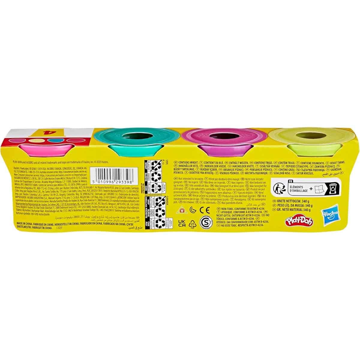 Play-Doh 4 Pack Vibrant Dough Set Unisex, 3-4 Years