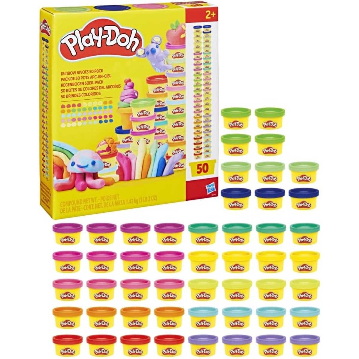 Play-Doh 50-Piece Super Rainbow Favors Set Unisex, 2-3 Years