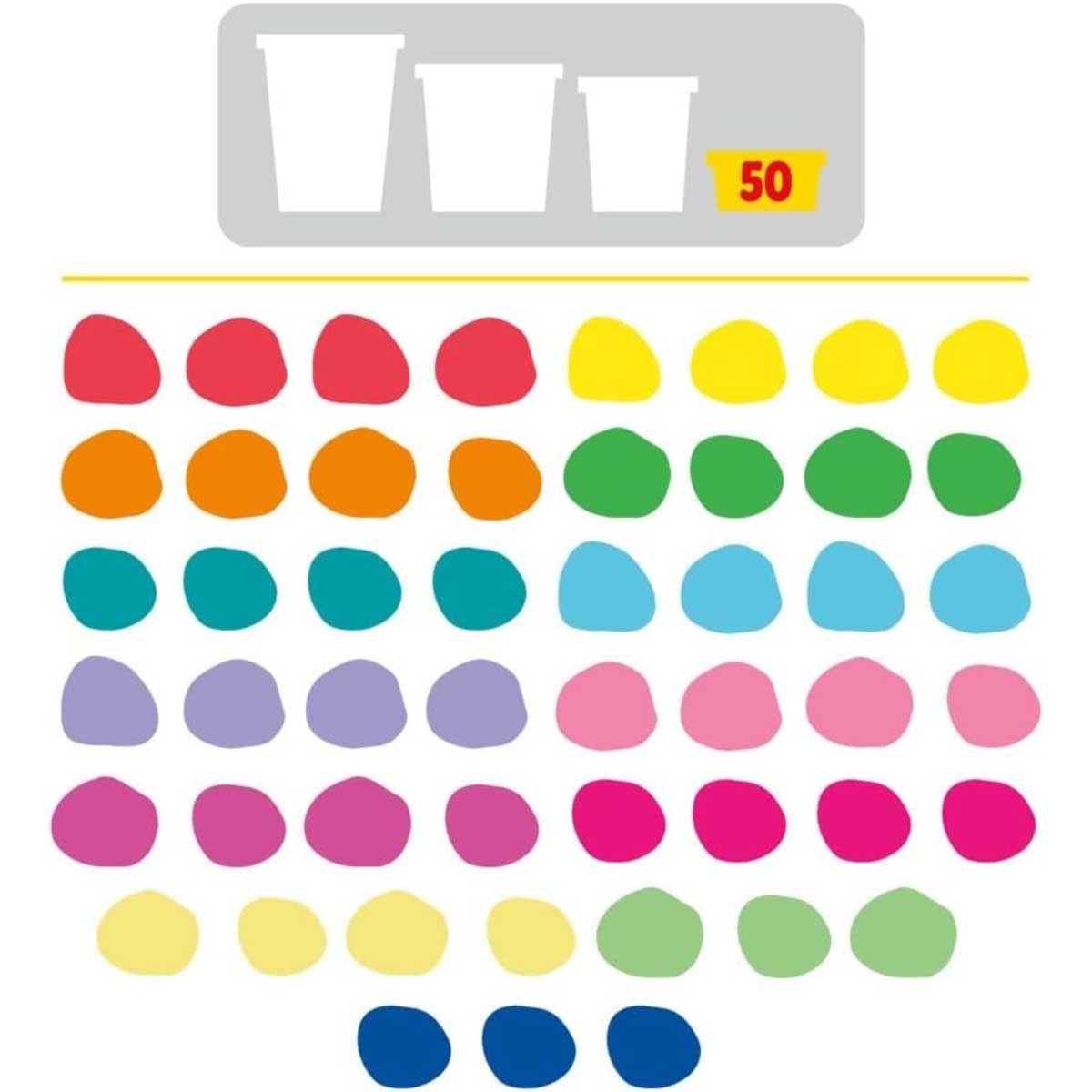 Play-Doh 50-Piece Super Rainbow Favors Set Unisex, 2-3 Years