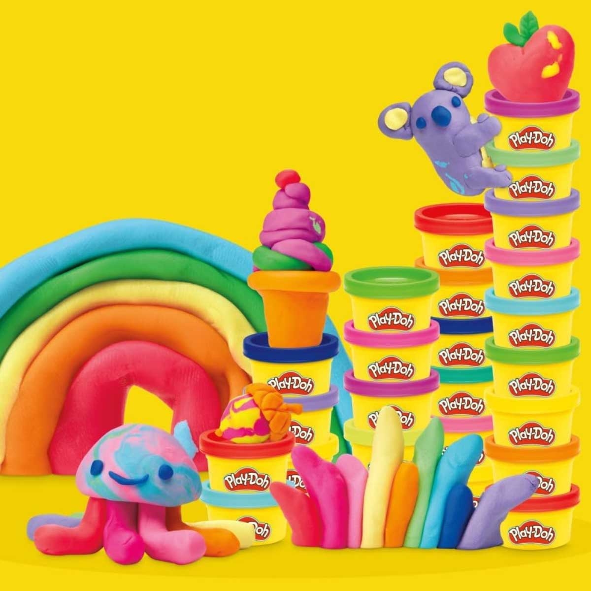 Play-Doh 50-Piece Super Rainbow Favors Set Unisex, 2-3 Years