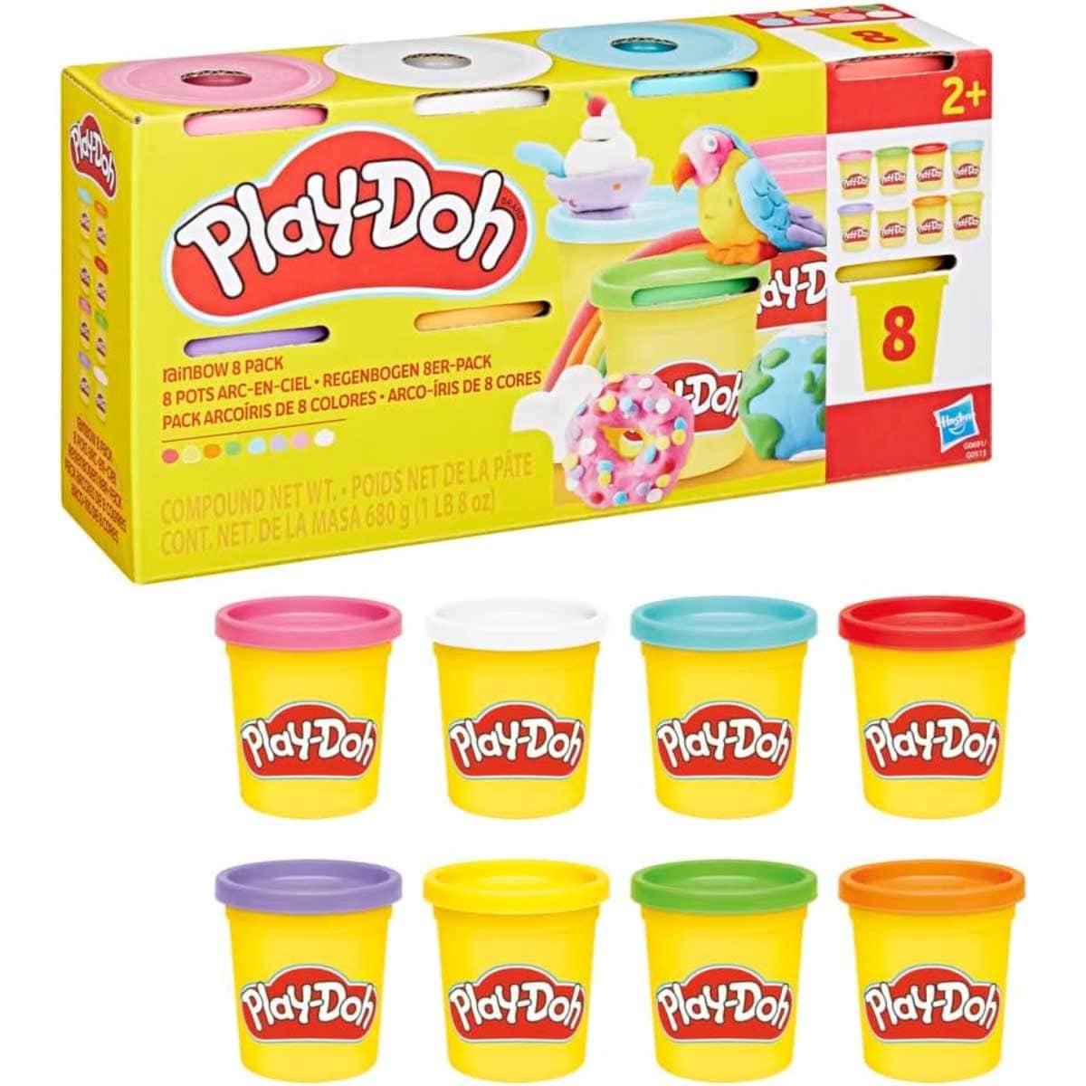 Play-Doh 8-Piece G06915L00 Rainbow & Vibrant Compound Set Unisex, 2-3 Years