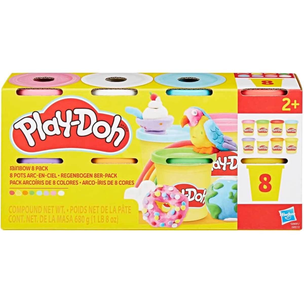 Play-Doh 8-Piece G06915L00 Rainbow & Vibrant Compound Set Unisex, 2-3 Years
