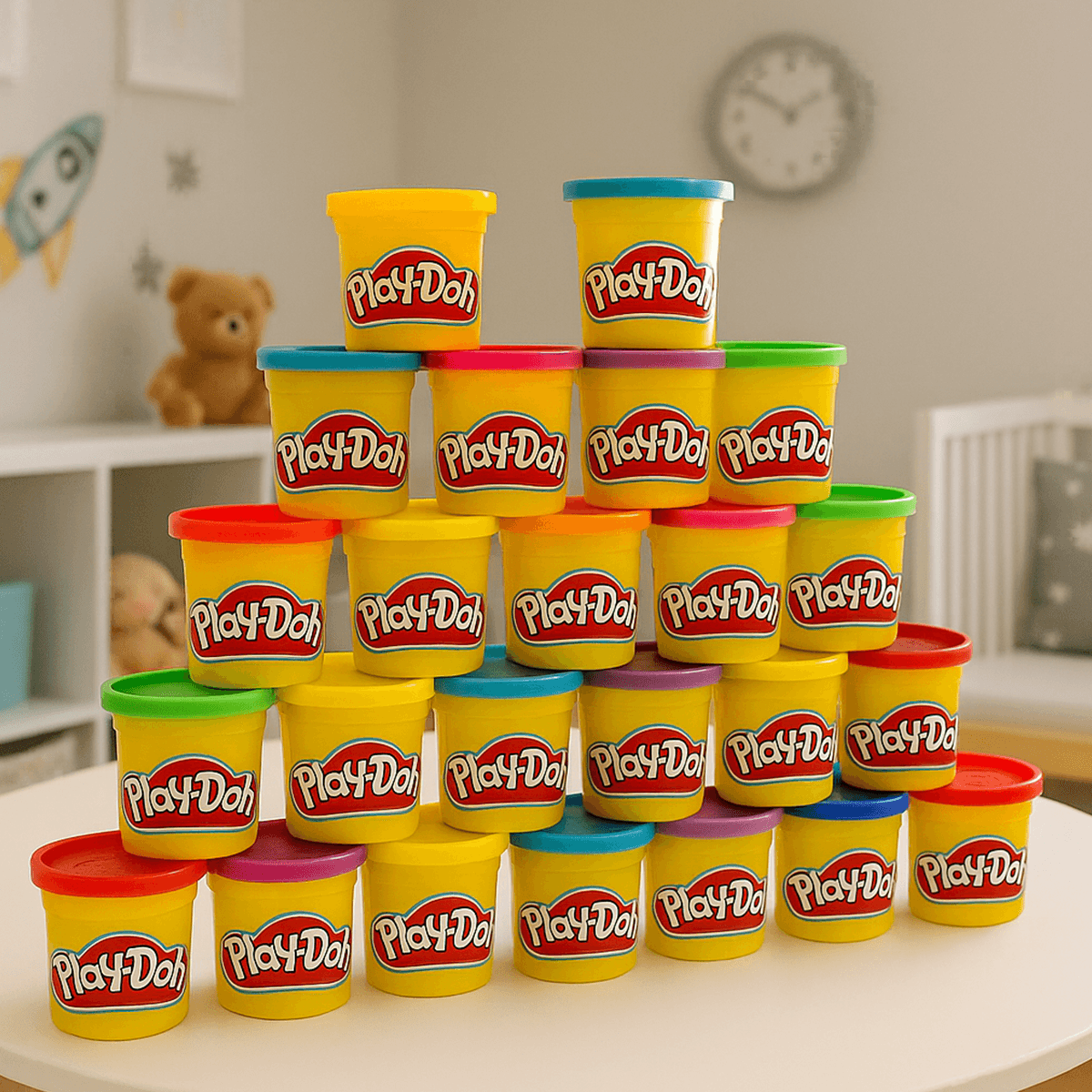 Play-Doh Assorted Modeling Compound Clay Unisex, 3-4 Years, Pack of 24