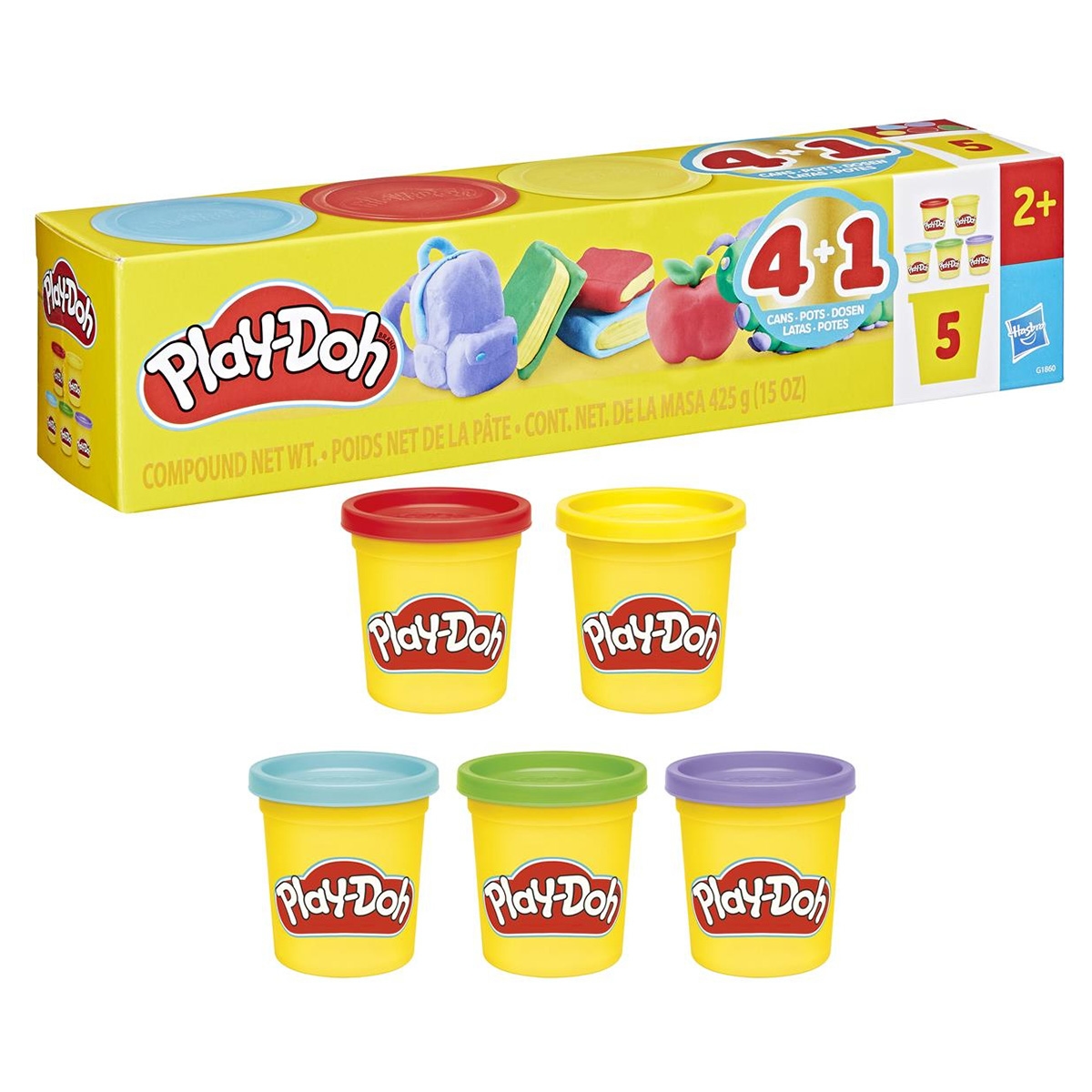 Play-Doh Back to School Dough Set Unisex, 3-4 Years, Pack of 5