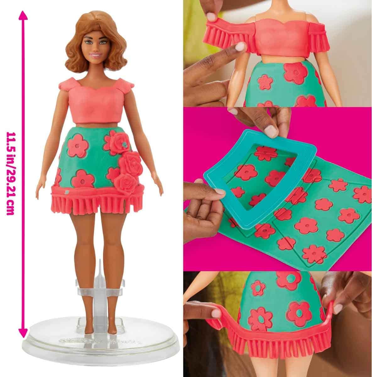 Play-Doh Barbie Flowers & Fringe Doll Set Girls, 5-7 Years