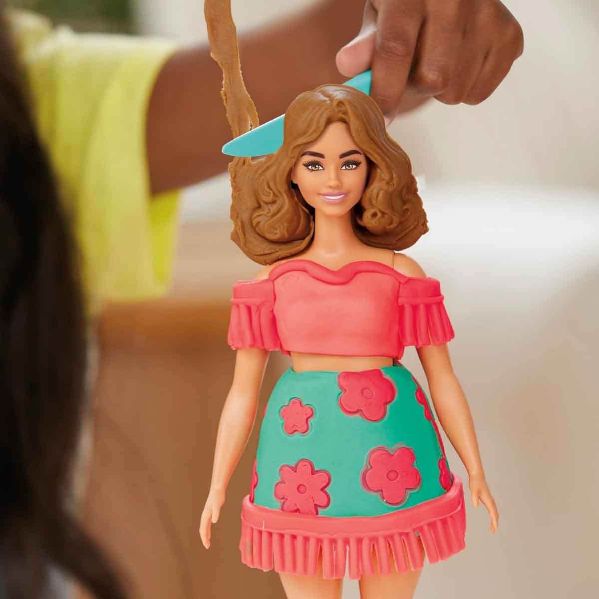 Play-Doh Barbie Flowers & Fringe Doll Set Girls, 5-7 Years