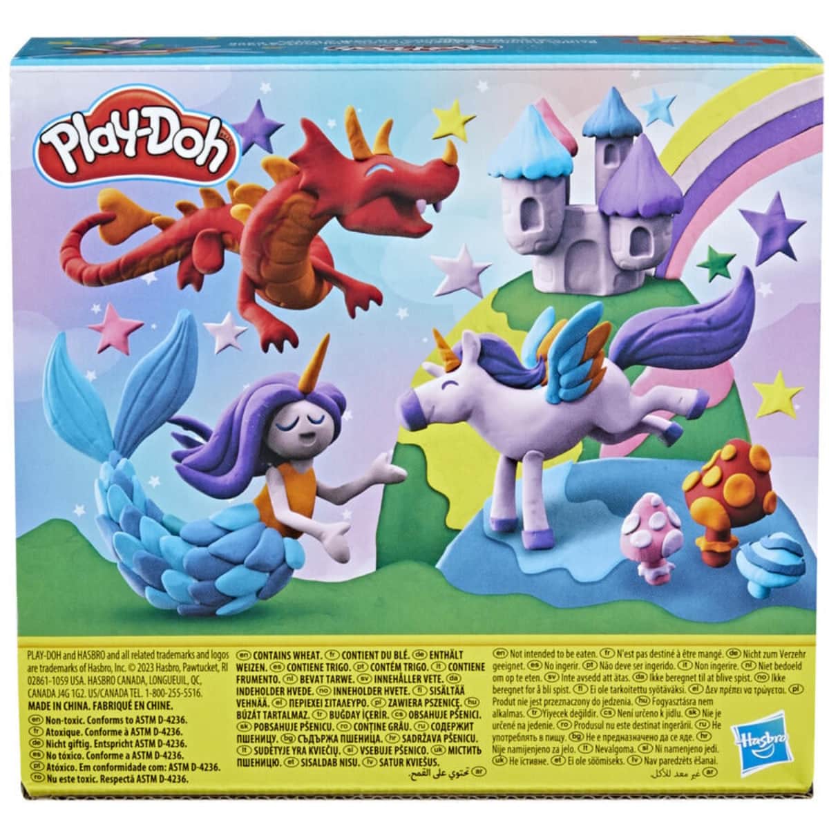Play-Doh Assorted Bright Rainbow Dough Set Unisex, 3-4 Years, Pack of 9